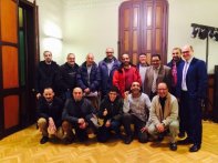 Los miembrops de la delegación han mantenido un  encuentro en el Ateneu Municipal con miembros de  la comunidad marroquí residentes en Rub. (Foto: Rosa González)